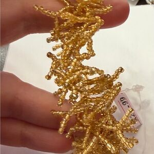 Gold Beaded Fringe bracelet